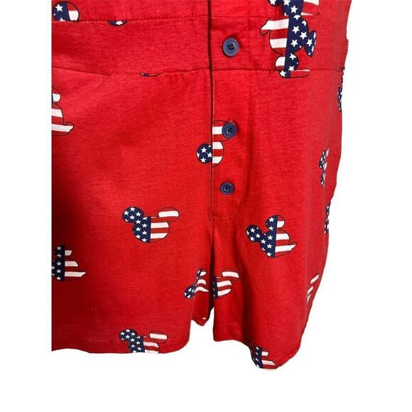 Disney Red Mickey Mouse American Flag Romper Women’s Size Small NWT - Picture 3 of 9